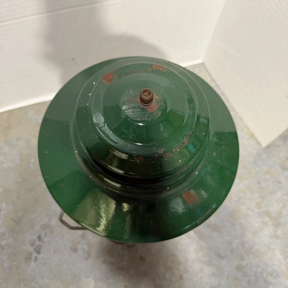 Vintage Coleman 228H Lantern Big Hat‎ Double Mantle Green Gas 8/73 Made in USA